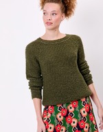 Women’s plain knit cropped sweater femme Princesse Nomade