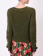 Women’s plain knit cropped sweater femme Princesse Nomade