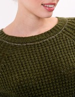 Women’s plain knit cropped sweater femme Princesse Nomade
