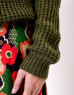 Women’s plain knit cropped sweater femme Princesse Nomade