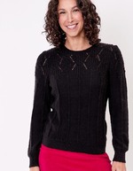 Fancy knit round-neck sweater femme Princesse Nomade