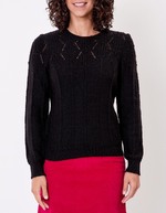 Fancy knit round-neck sweater femme Princesse Nomade