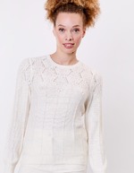 Fancy knit round-neck sweater femme Princesse Nomade