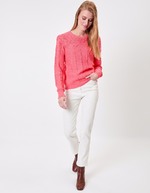 Fancy knit round-neck sweater femme Princesse Nomade