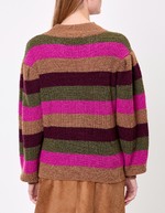 Striped knit funnel-neck sweater femme Princesse Nomade