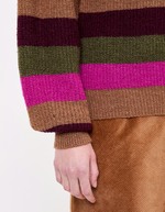 Striped knit funnel-neck sweater femme Princesse Nomade