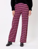 Organic jacquard knit wide-leg pants femme Princesse Nomade
