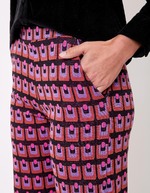 Organic jacquard knit wide-leg pants femme Princesse Nomade