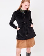 Belted mid-length corduroy jacket femme Princesse Nomade