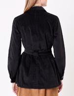 Belted mid-length corduroy jacket femme Princesse Nomade