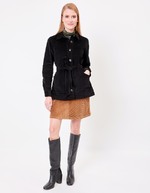 Belted mid-length corduroy jacket femme Princesse Nomade