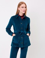 Belted mid-length corduroy jacket femme Princesse Nomade