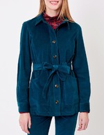 Belted mid-length corduroy jacket femme Princesse Nomade