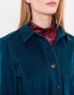Belted mid-length corduroy jacket femme Princesse Nomade