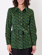 Belted mid-length corduroy jacket femme Princesse Nomade