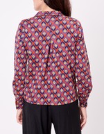 Organic jacquard knit short jacket femme Princesse Nomade