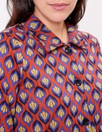 Organic jacquard knit short jacket femme Princesse Nomade