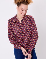 Organic jacquard knit short jacket femme Princesse Nomade