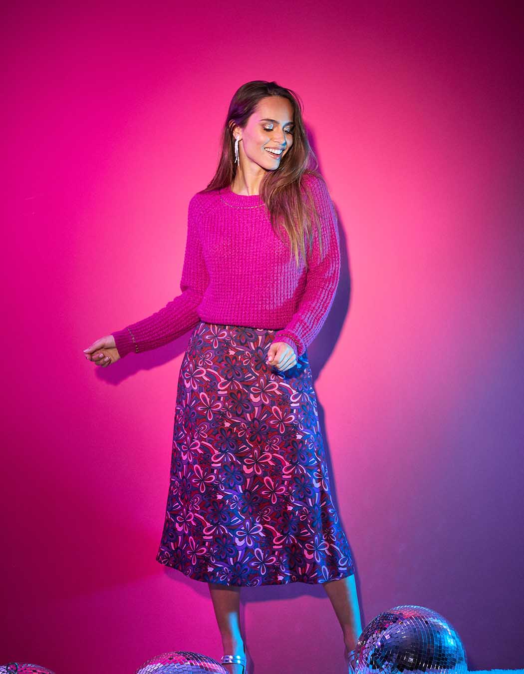 Women’s flared printed midi skirt femme Princesse Nomade