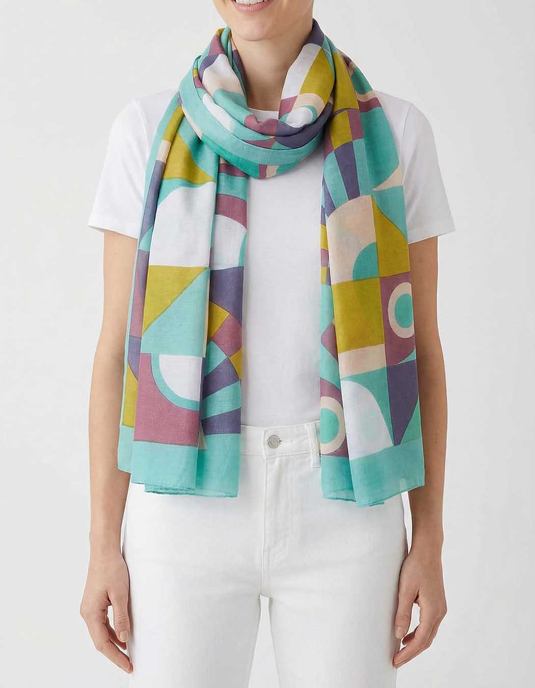 Printed large stole femme La Fiancée
