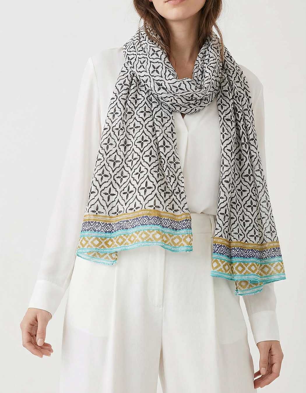 Organic cotton voile scarf femme La Fiancée
