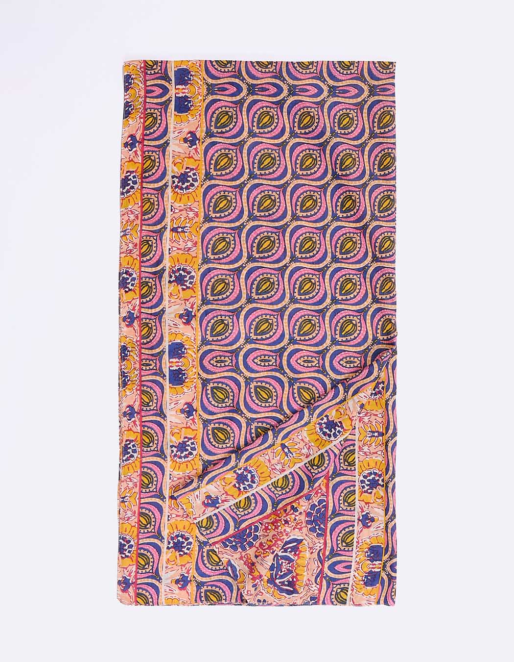 Organic cotton voile stole mix print femme La Fiancée