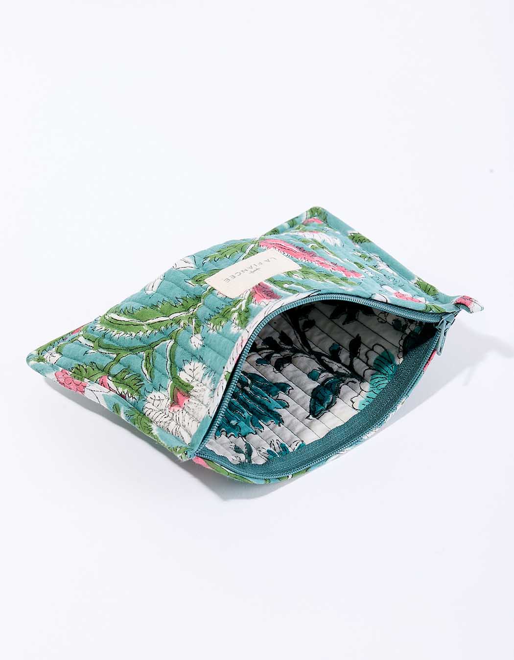 Small quilted cotton pouch femme La Fiancée