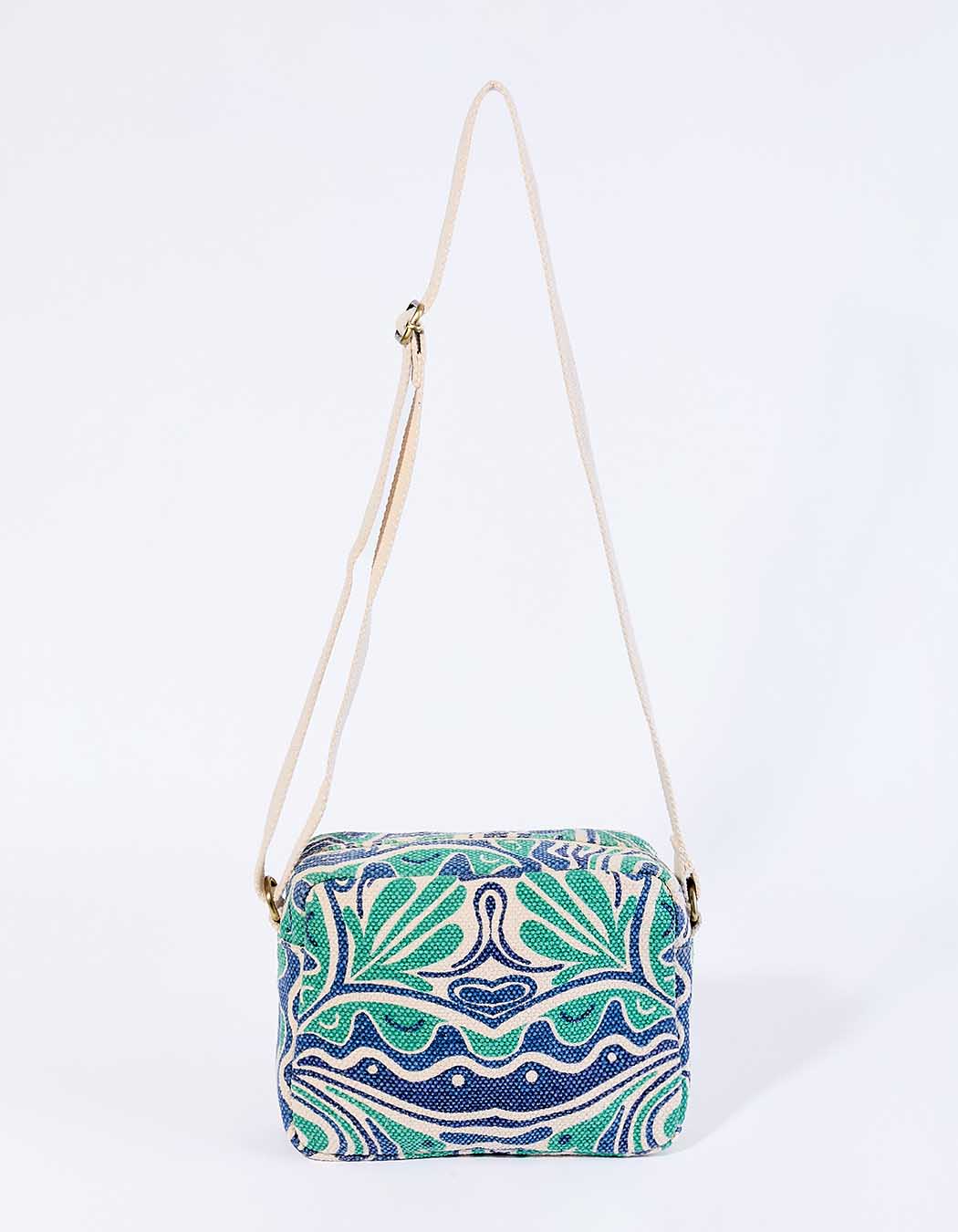 Small rectangular printed cotton bag femme La Fiancée
