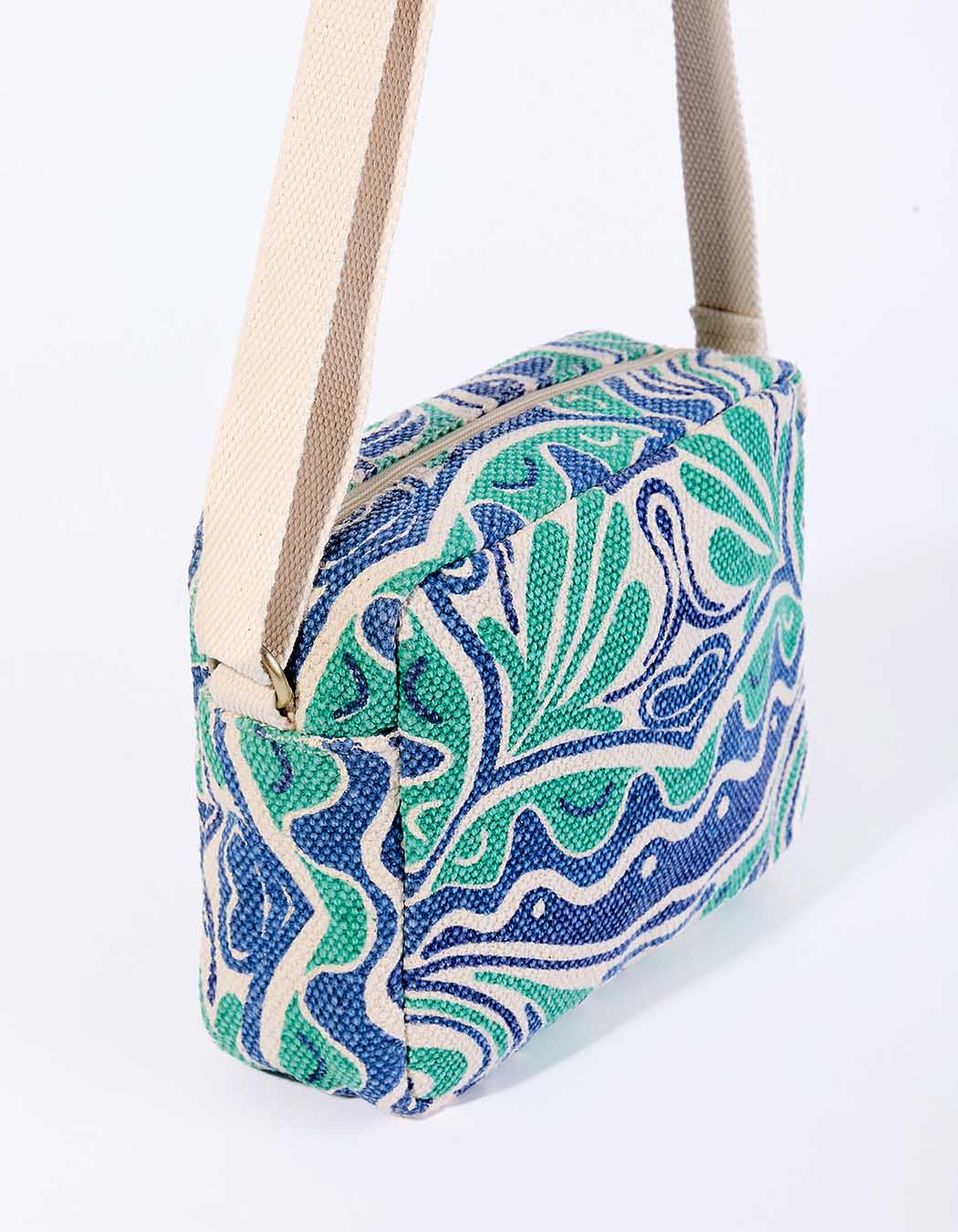 Small rectangular printed cotton bag femme La Fiancée