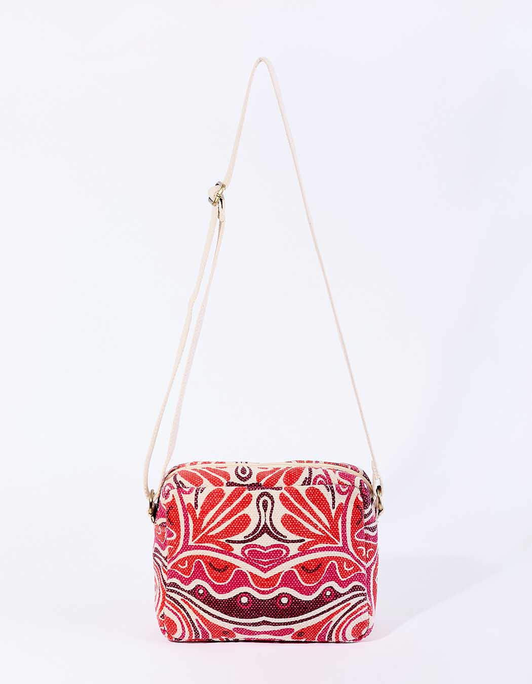 Small rectangular printed cotton bag femme La Fiancée