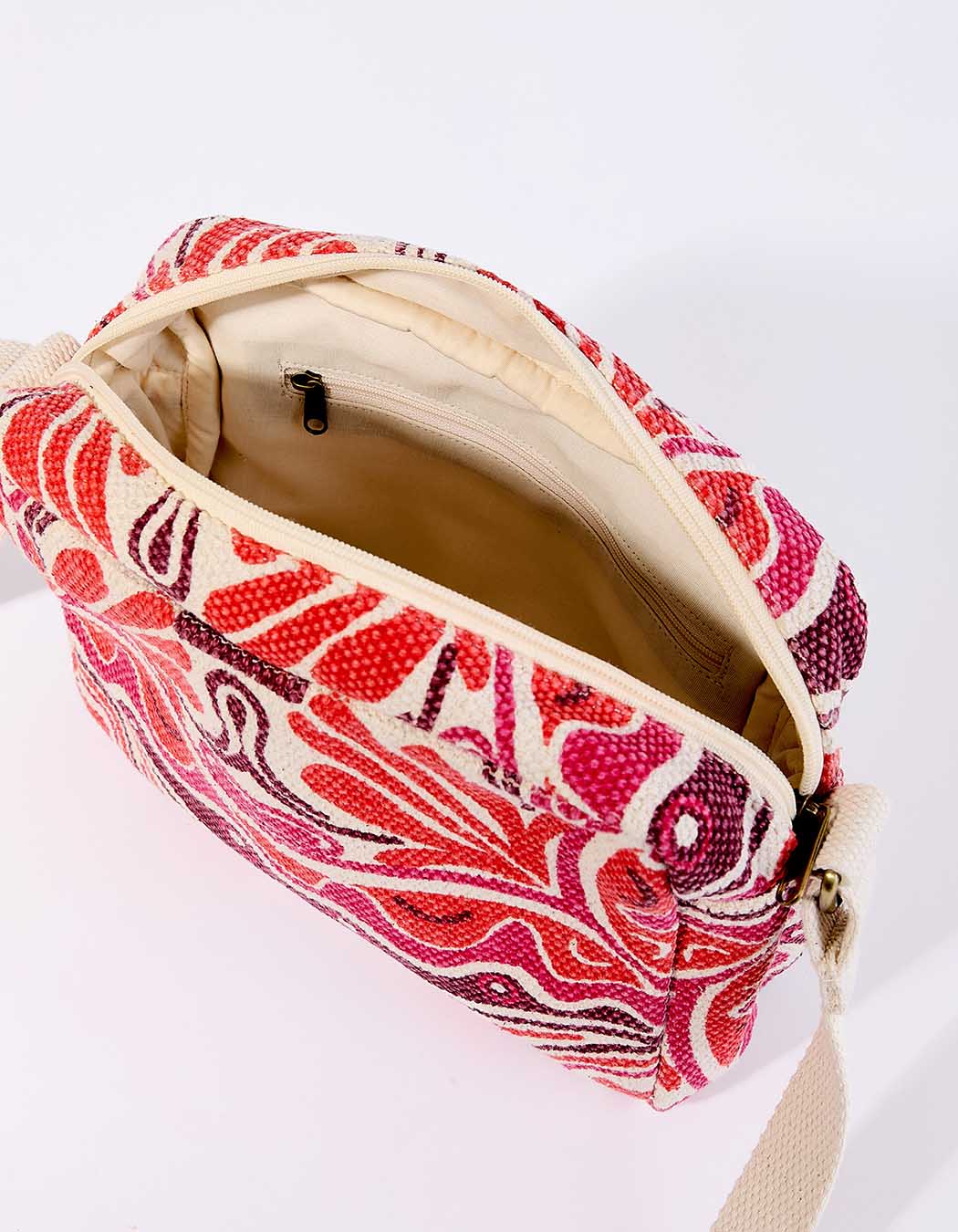 Small rectangular printed cotton bag femme La Fiancée