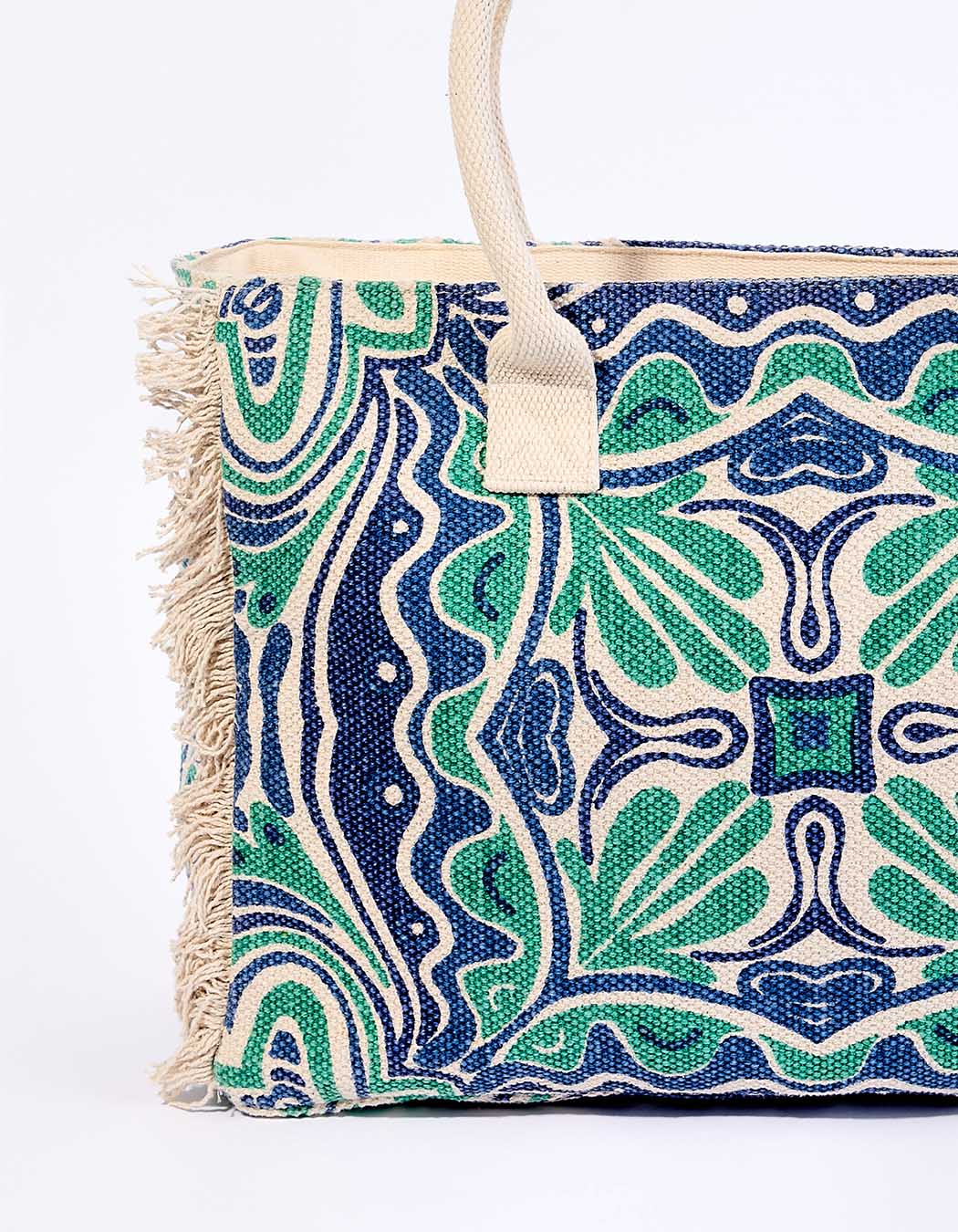 Large printed cotton tote bag femme La Fiancée
