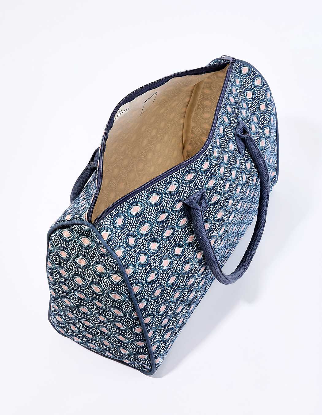 Large zippered cotton weekend bag femme La Fiancée
