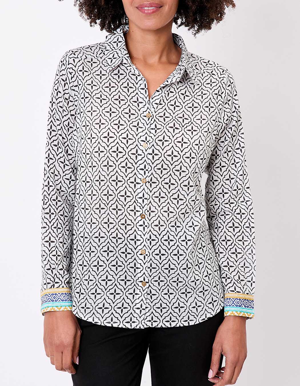 Straight organic cotton voile shirt femme La Fiancée
