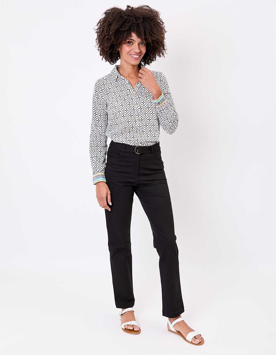 Straight organic cotton voile shirt femme La Fiancée