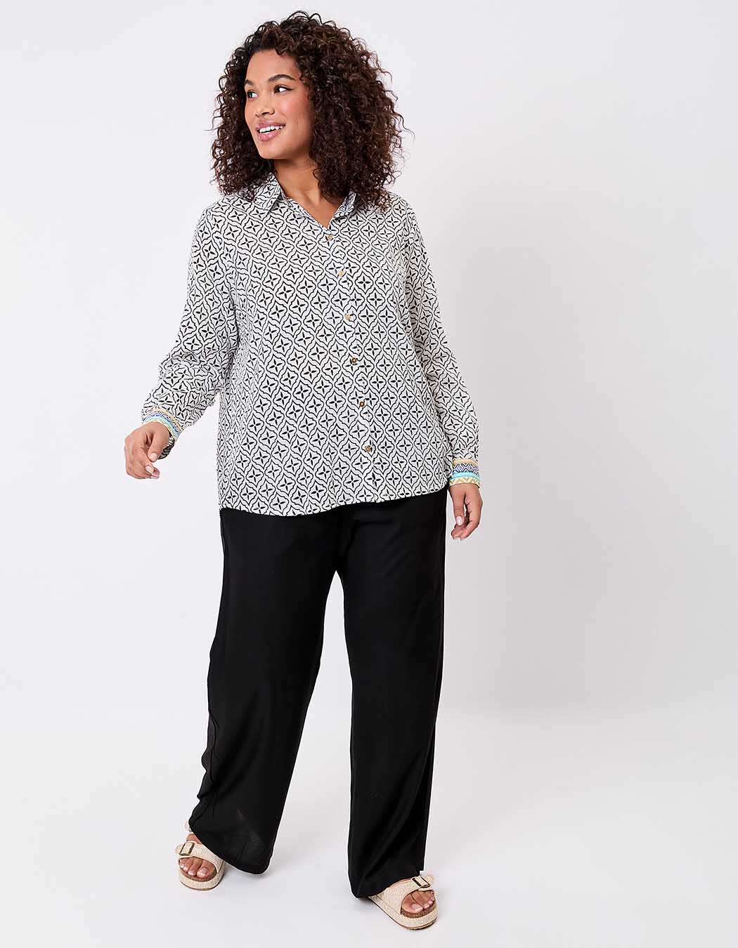 Straight organic cotton voile shirt femme La Fiancée