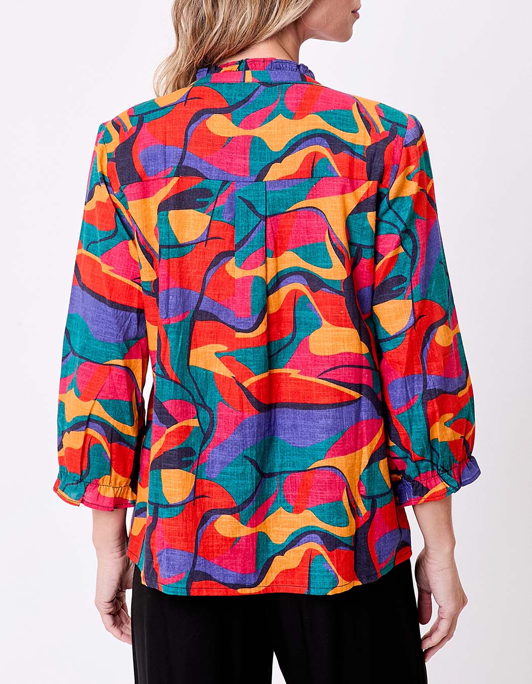 Organic cotton ruffled blouse femme La Fiancée