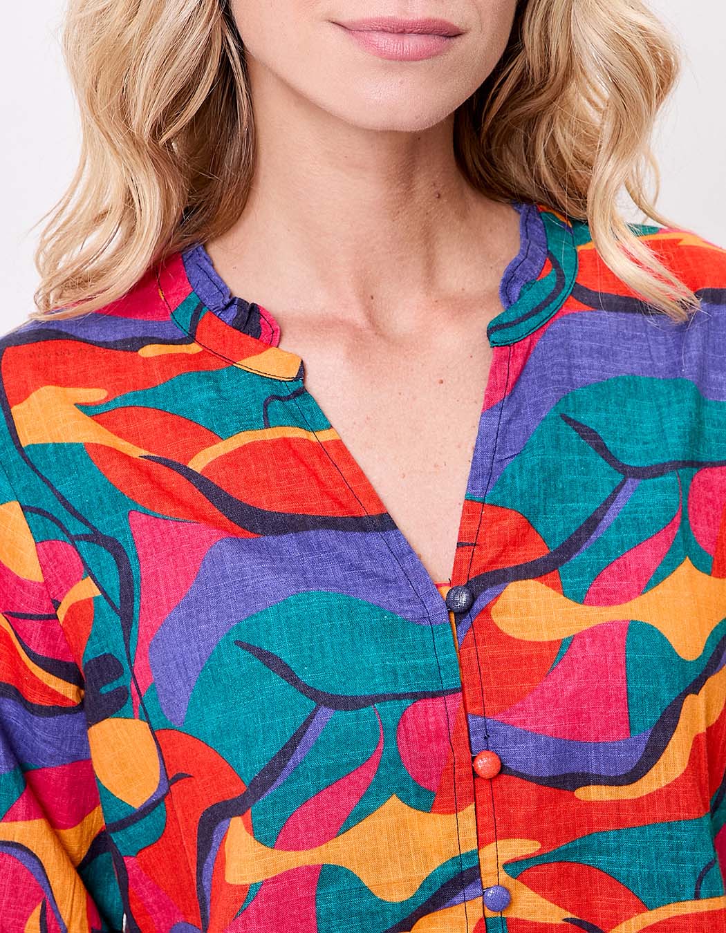 Organic cotton ruffled blouse femme La Fiancée