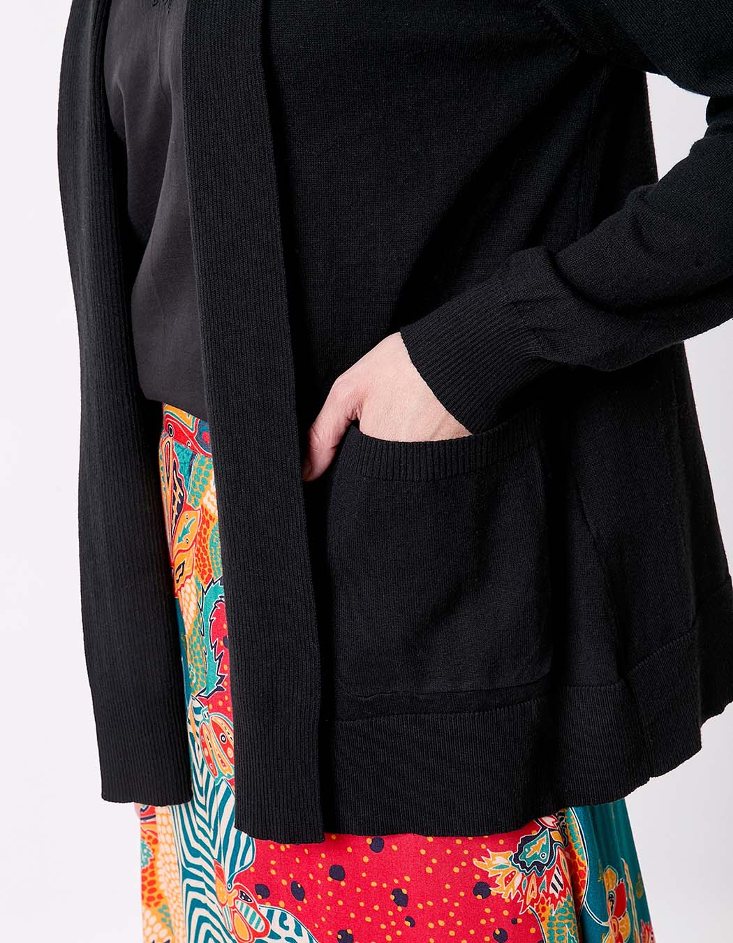 Plain long shawl-collar cardigan femme La Fiancée