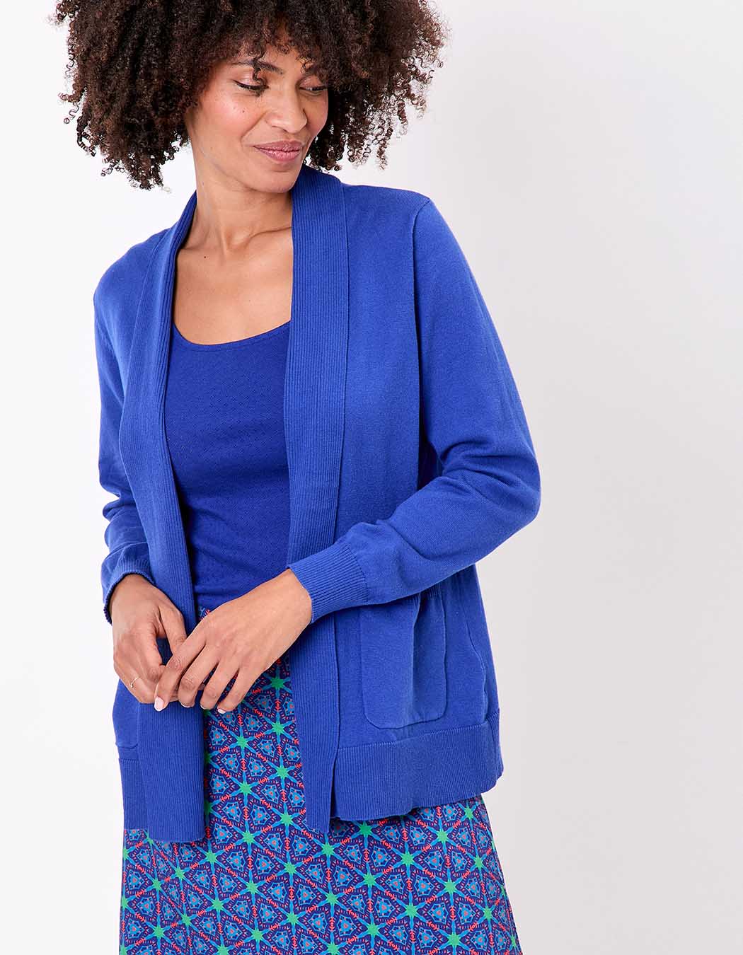 Plain long shawl-collar cardigan femme La Fiancée