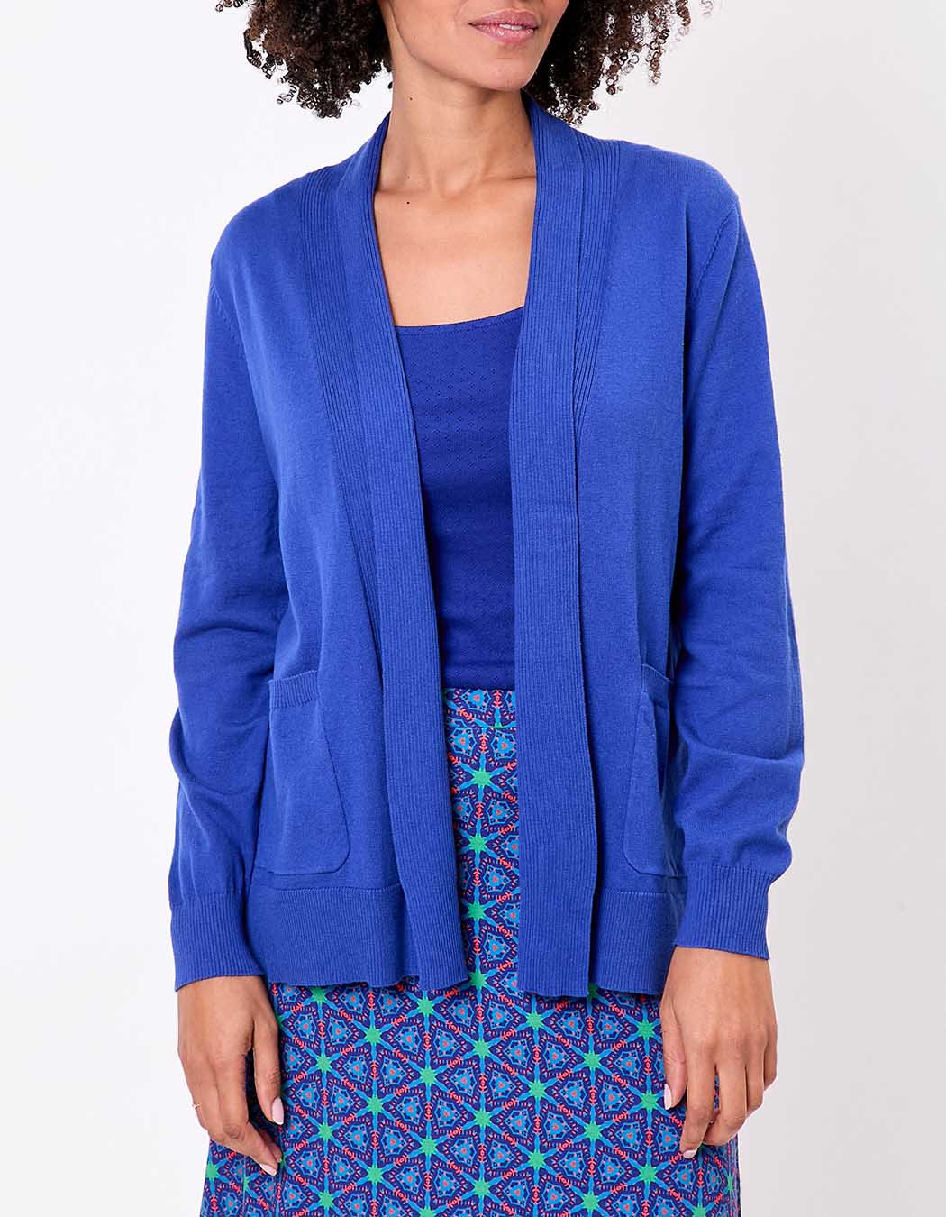 Plain long shawl-collar cardigan femme La Fiancée