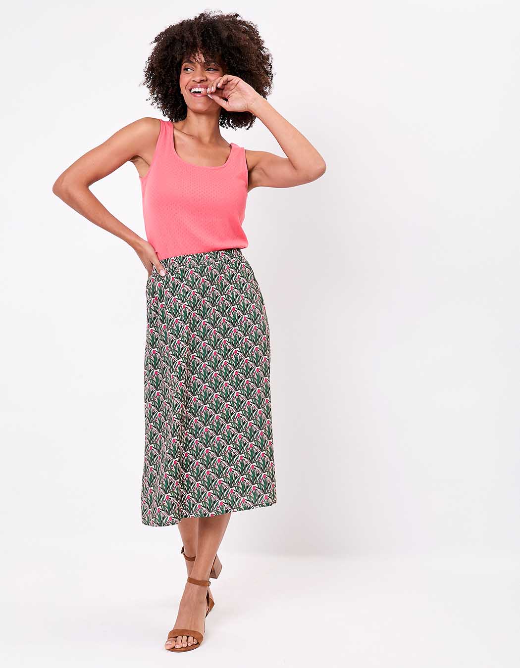 Flowy flared midi skirt femme La Fianc&eacute;e