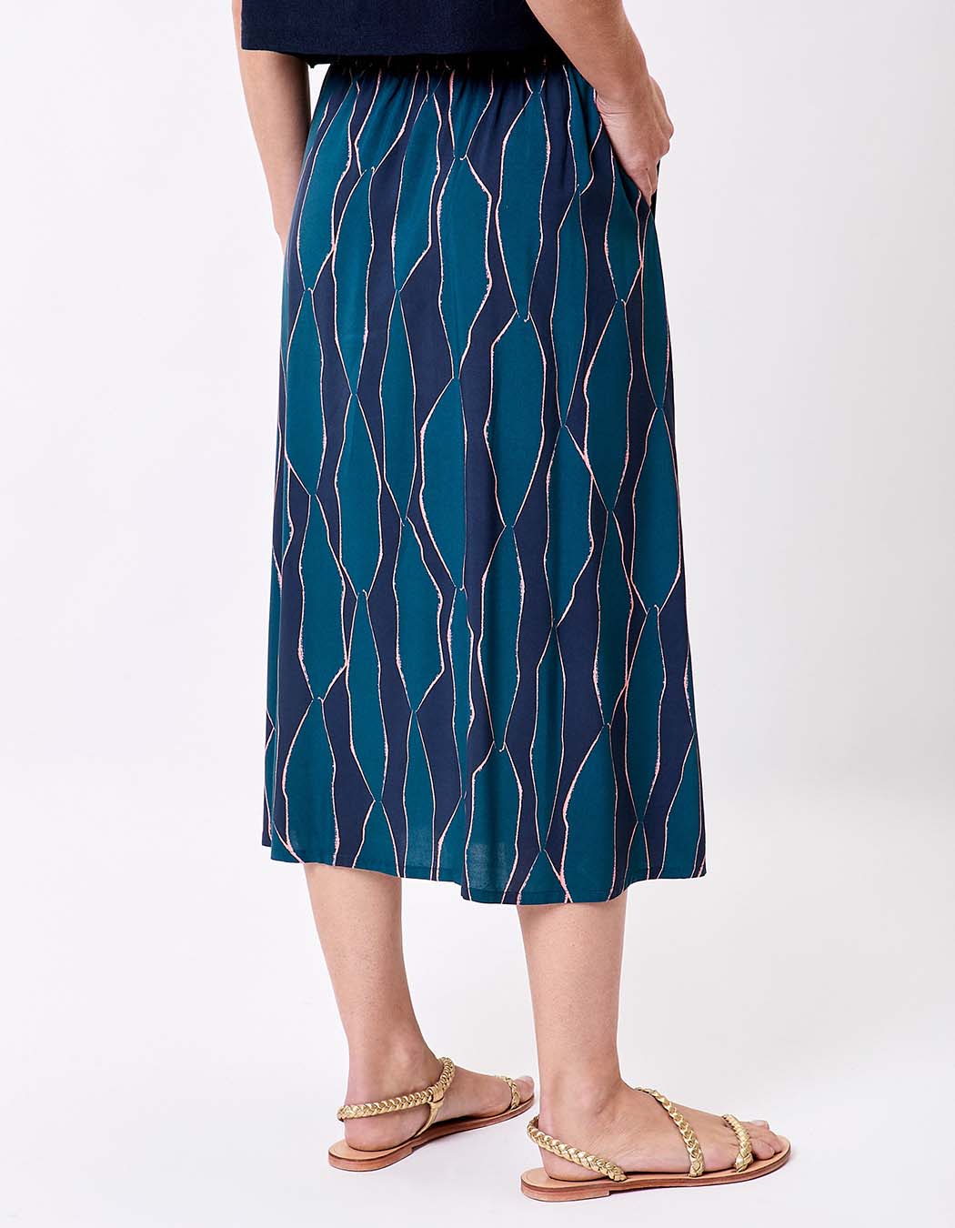 Flowy flared midi skirt femme La Fianc&eacute;e