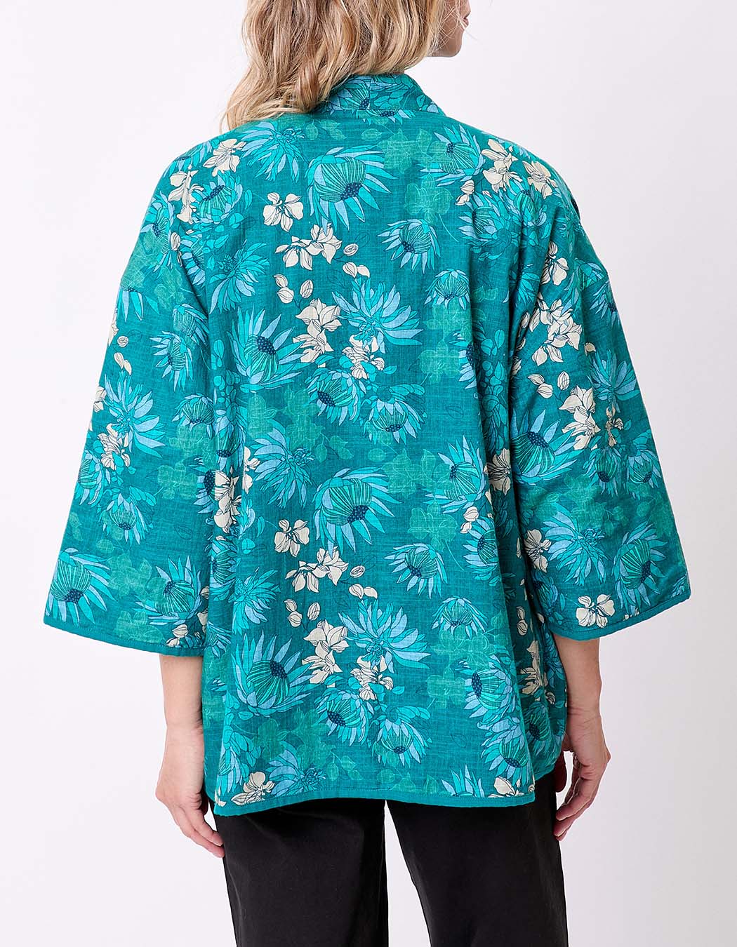 Reversible organic cotton kimono jacket femme La Fiancée