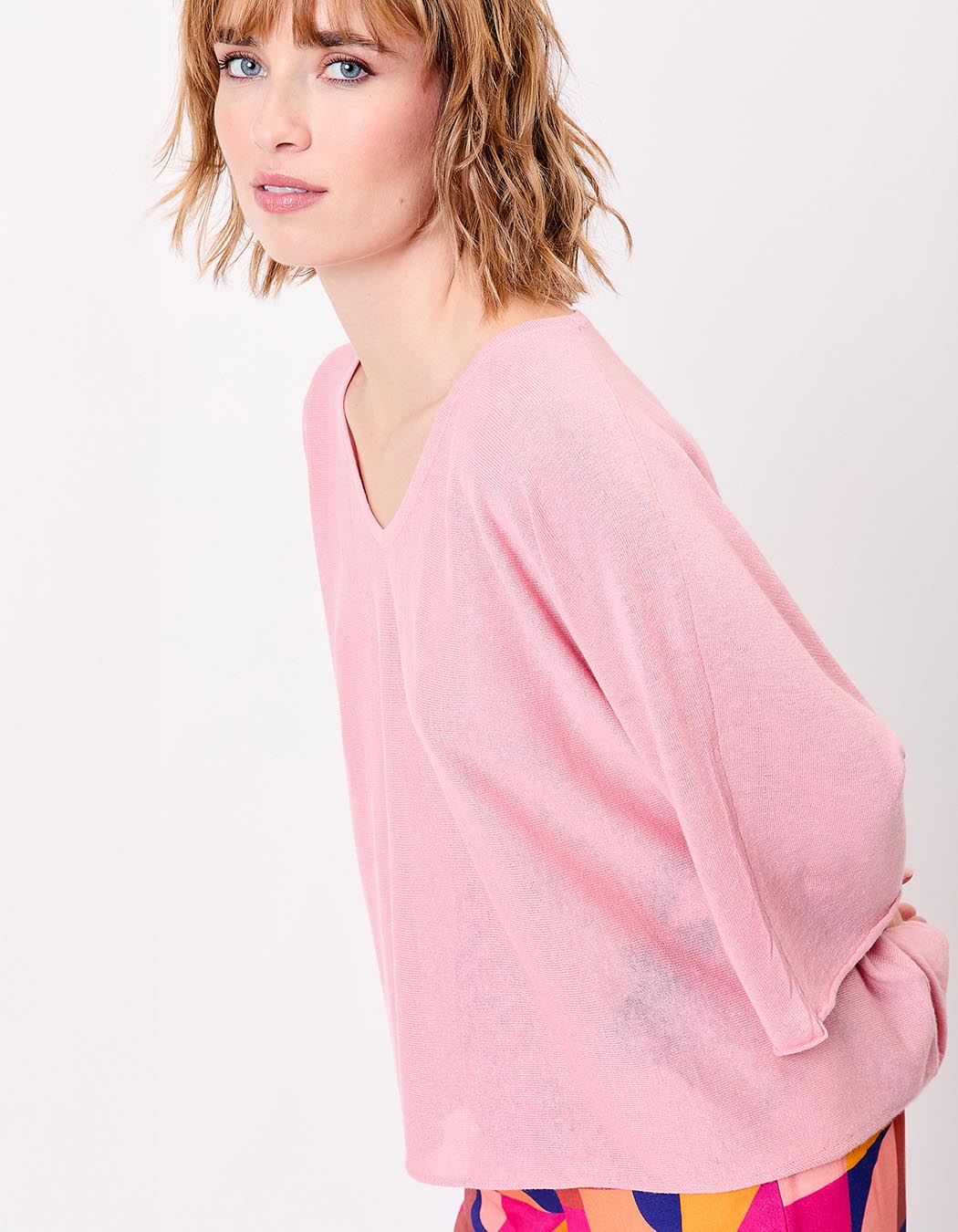 Plain fine and lightweight knit sweater femme La Fiancée