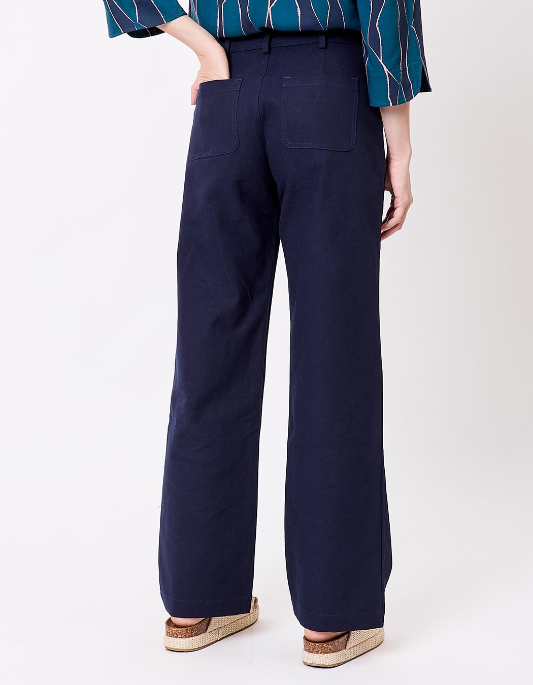 Straight thick organic cotton trousers femme La Fiancée