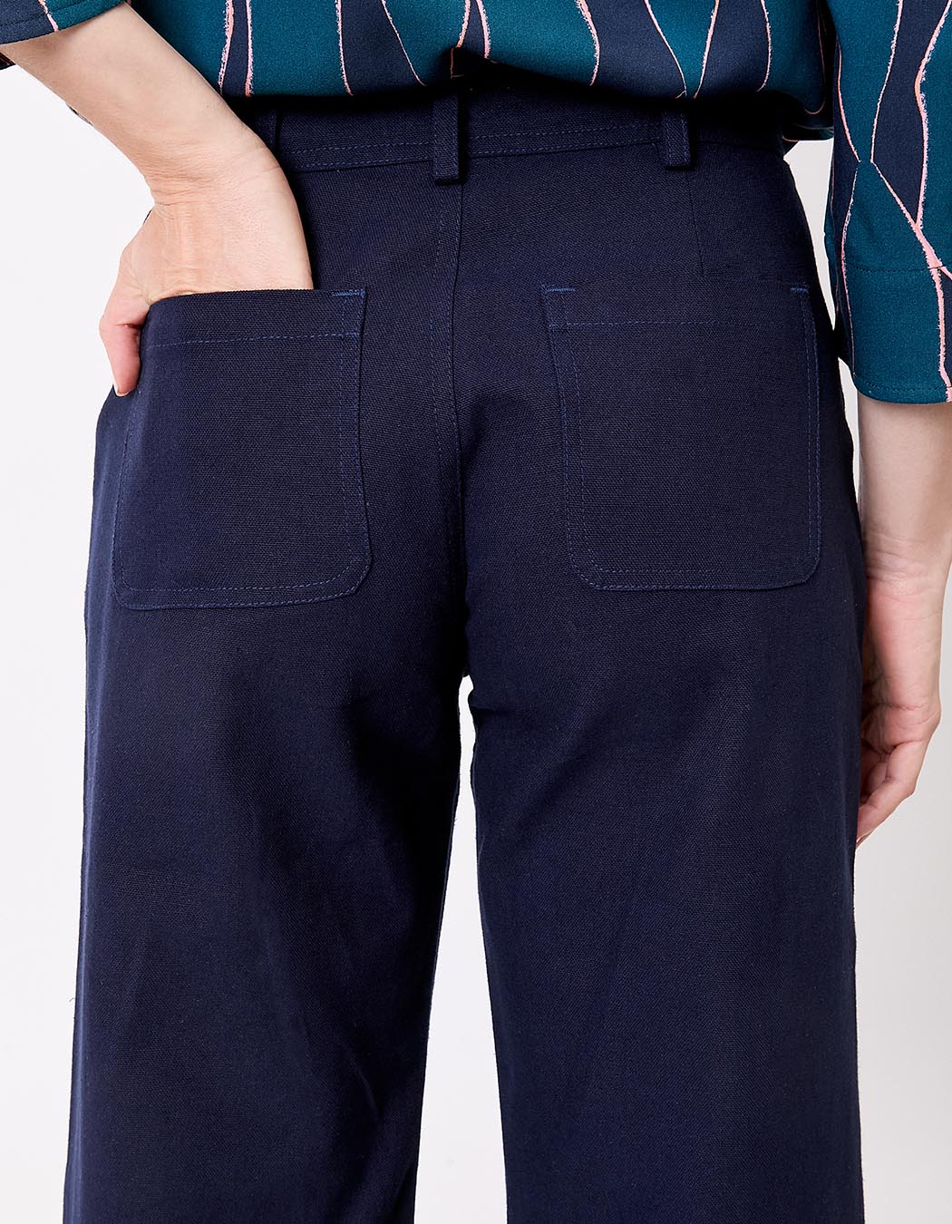 Straight thick organic cotton trousers femme La Fiancée