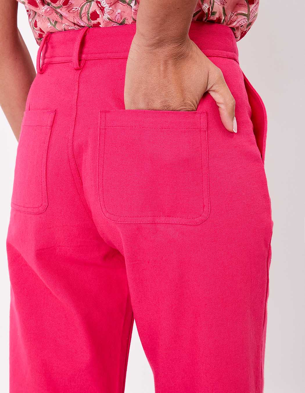 Straight thick organic cotton trousers femme La Fiancée