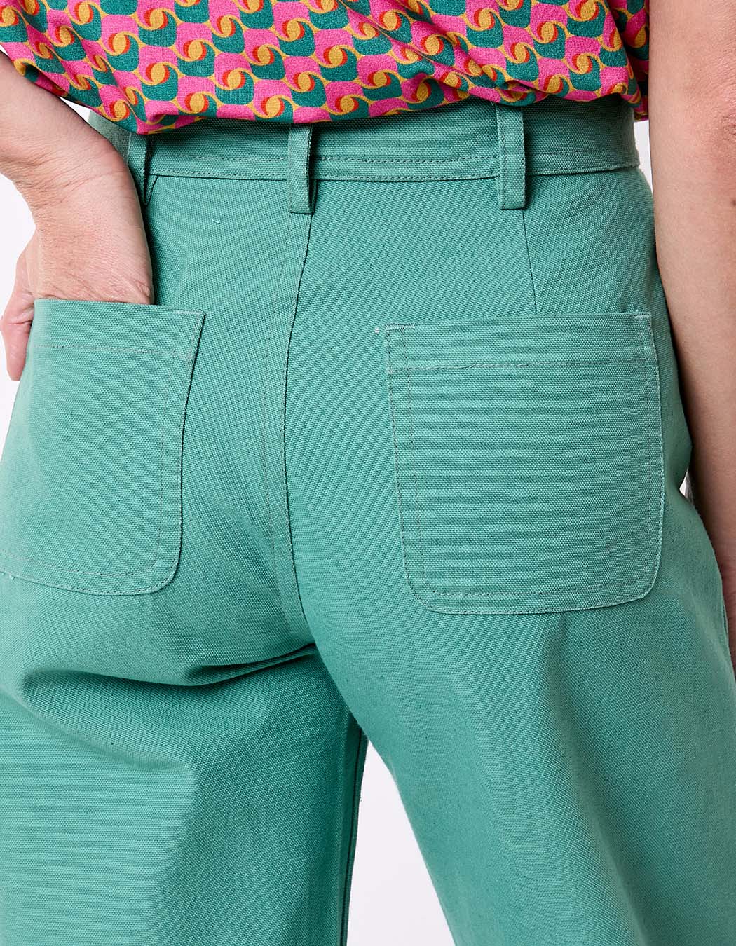 Straight thick organic cotton trousers femme La Fiancée