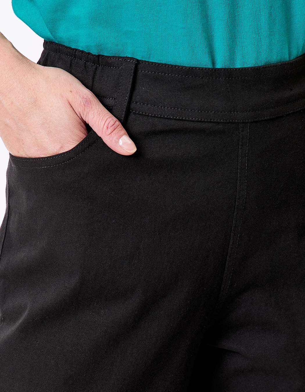 Fitted stretch cotton trousers femme La Fiancée